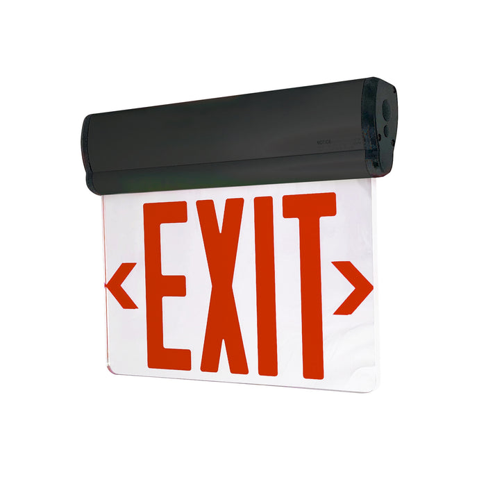 Myhouse Lighting Nora Lighting - NX-811-LEDR2MB - LED Edge-Lit Exit Sign - Exit - Black