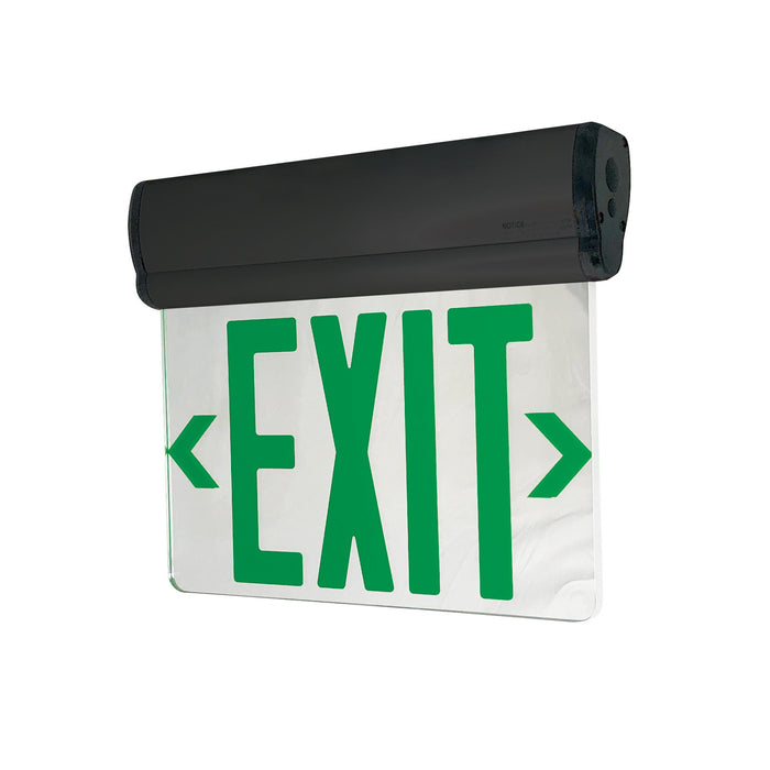 Myhouse Lighting Nora Lighting - NX-812-LEDG2MB - LED Edge-Lit Exit Sign - Exit - Black