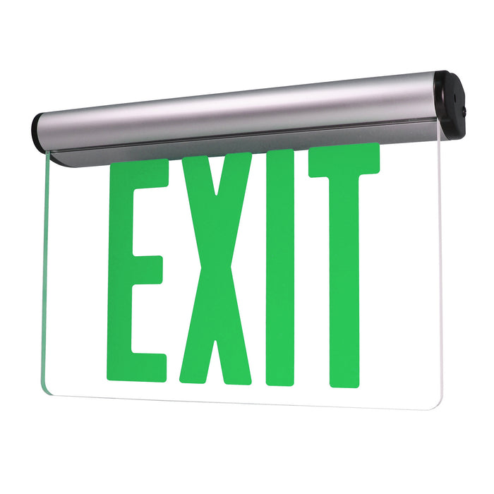 Myhouse Lighting Nora Lighting - NX-812-LEDGCA - LED Edge-Lit Exit Sign - Exit - Aluminum