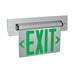 Myhouse Lighting Nora Lighting - NX-814-LEDG2MA - LED Edge-Lit Exit Sign - Exit - Green/Mirror/Aluminum