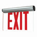 Myhouse Lighting Nora Lighting - NX-822-LEDR2MA - Red LED 2F Mir Al Edge-Lit Ext - Exit - Red/Mirror/Aluminum