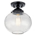 Myhouse Lighting Kichler - 42296BK - One Light Semi Flush Mount - Avery - Black