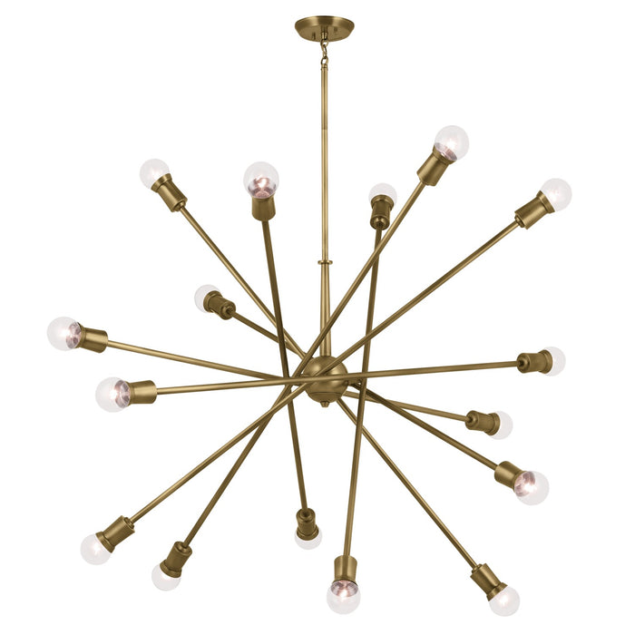 Myhouse Lighting Kichler - 52537NBR - 16 Light Chandelier - Armstrong - Natural Brass