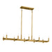 Myhouse Lighting Kichler - 52614NBR - Ten Light Linear Chandelier - Erzo - Natural Brass