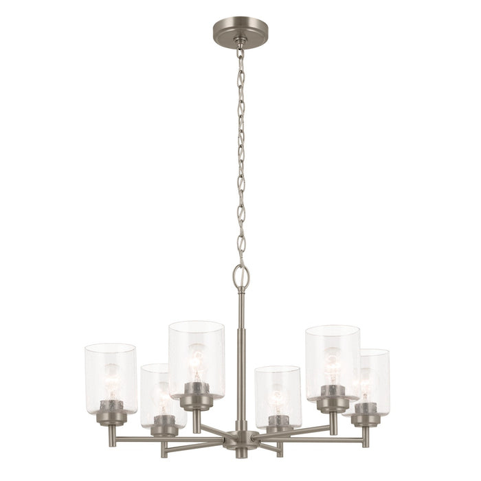 Myhouse Lighting Kichler - 52616NI - Six Light Chandelier - Winslow - Brushed Nickel