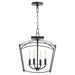 Myhouse Lighting Quorum - 2812-14-59 - Four Light Dual Mount - Mantle - Matte Black