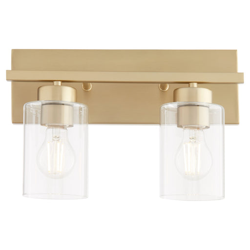 Myhouse Lighting Quorum - 5012-2-80 - Two Light Vanity - Carter - Aged Brass