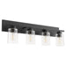 Myhouse Lighting Quorum - 5012-4-59 - Four Light Vanity - Carter - Matte Black