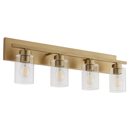 Myhouse Lighting Quorum - 5012-4-80 - Four Light Vanity - Carter - Aged Brass