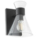 Myhouse Lighting Quorum - 5119-1-259 - One Light Wall Mount - Beldar - Matte Black w/ Clear Glass