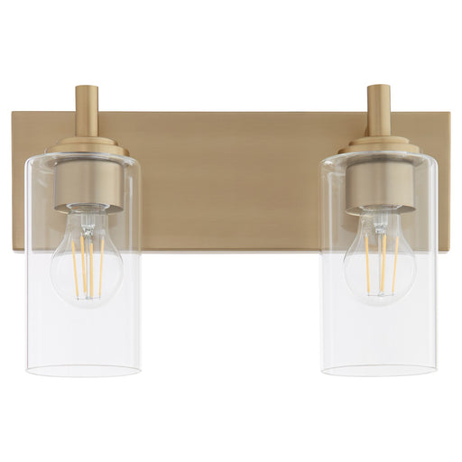 Myhouse Lighting Quorum - 5200-2-80 - Two Light Vanity - Fallstaff - Aged Brass