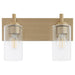 Myhouse Lighting Quorum - 5200-2-80 - Two Light Vanity - Fallstaff - Aged Brass