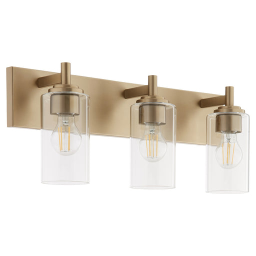 Myhouse Lighting Quorum - 5200-3-80 - Three Light Vanity - Fallstaff - Aged Brass