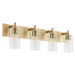 Myhouse Lighting Quorum - 5200-4-80 - Four Light Vanity - Fallstaff - Aged Brass