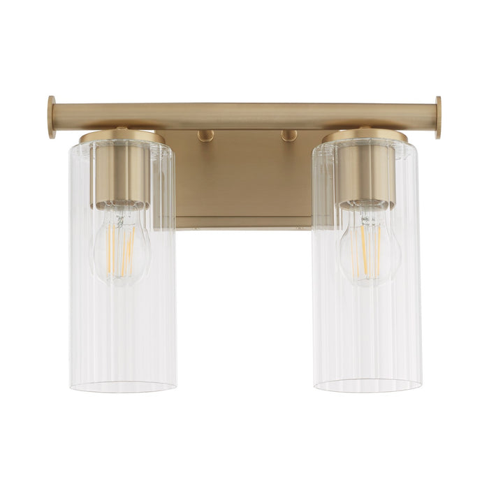 Myhouse Lighting Quorum - 541-2-80 - Two Light Vanity - Juniper - Aged Brass