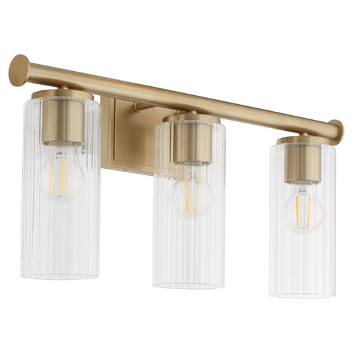 Myhouse Lighting Quorum - 541-3-80 - Three Light Vanity - Juniper - Aged Brass