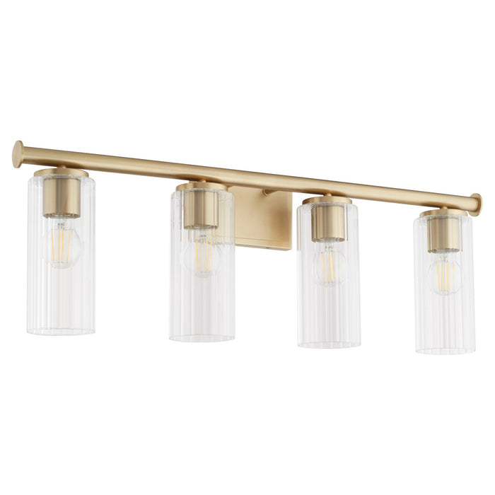 Myhouse Lighting Quorum - 541-4-80 - Four Light Vanity - Juniper - Aged Brass