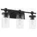 Myhouse Lighting Quorum - 560-3-59 - Three Light Vanity - Lee Boulevard - Matte Black