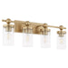 Myhouse Lighting Quorum - 560-4-80 - Four Light Vanity - Lee Boulevard - Aged Brass