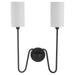 Myhouse Lighting Quorum - 597-2-59 - Two Light Wall Mount - Charlotte - Matte Black