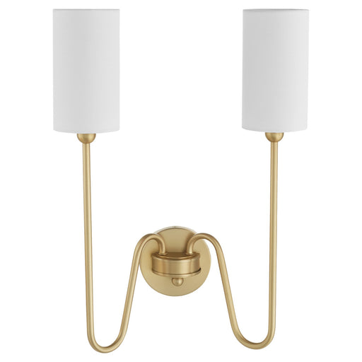 Myhouse Lighting Quorum - 597-2-80 - Two Light Wall Mount - Charlotte - Aged Brass