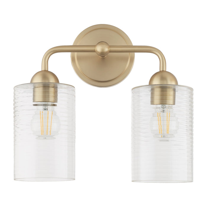 Myhouse Lighting Quorum - 598-2-80 - Two Light Vanity - Charlotte - Aged Brass