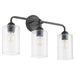 Myhouse Lighting Quorum - 598-3-59 - Three Light Vanity - Charlotte - Matte Black