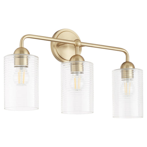 Myhouse Lighting Quorum - 598-3-80 - Three Light Vanity - Charlotte - Aged Brass