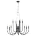 Myhouse Lighting Quorum - 6223-12-69 - 12 Light Chandelier - SUMMIT - Textured Black