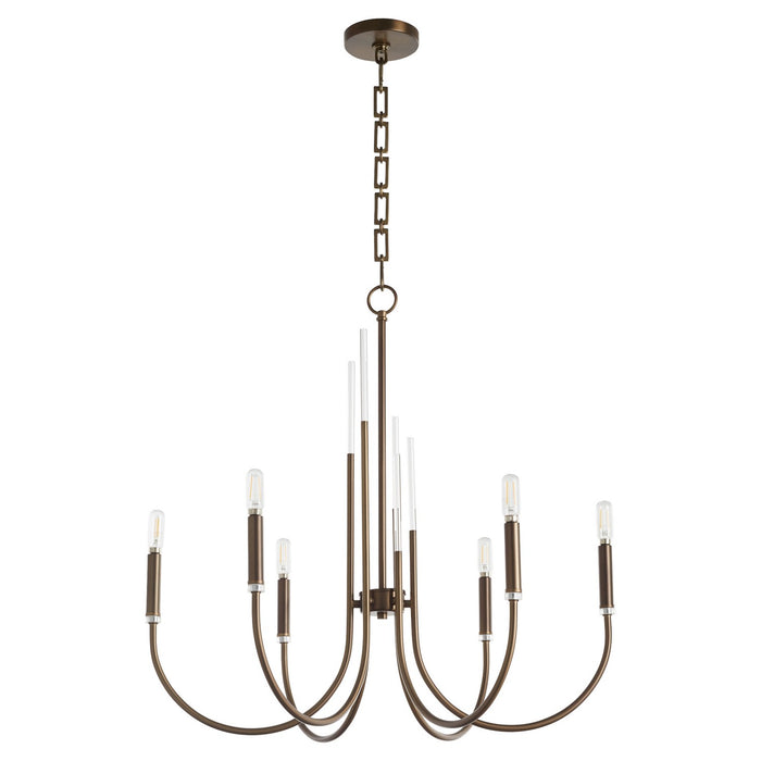 Myhouse Lighting Quorum - 6223-6-81 - Six Light Chandelier - SUMMIT - Dark Brass