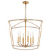 Myhouse Lighting Quorum - 6412-6-74 - Six Light Pendant - Mantle - Gold Leaf