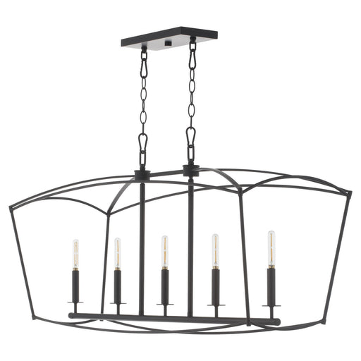 Myhouse Lighting Quorum - 6512-5-59 - Five Light Chandelier - Mantle - Matte Black