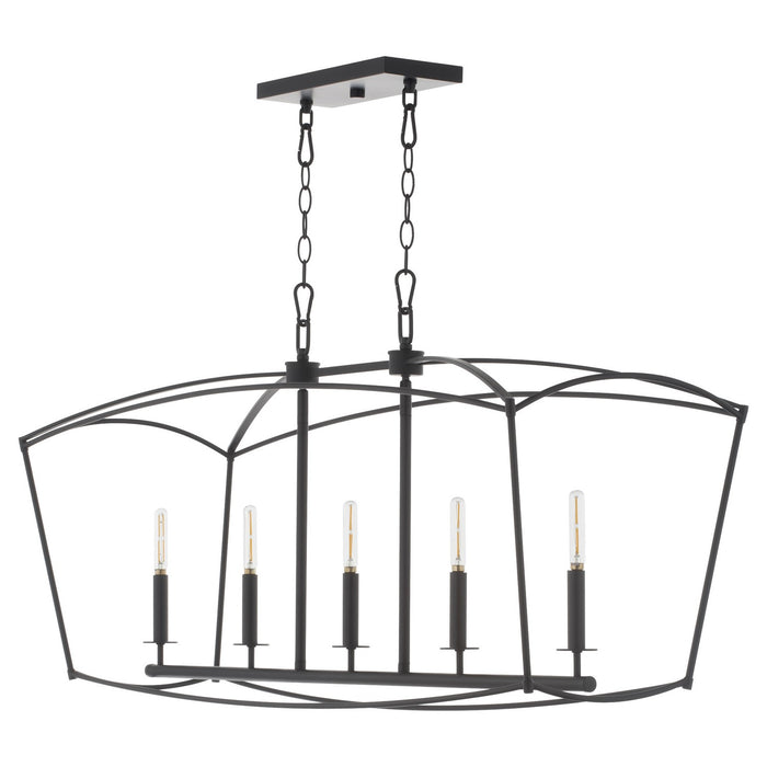 Myhouse Lighting Quorum - 6512-5-59 - Five Light Chandelier - Mantle - Matte Black