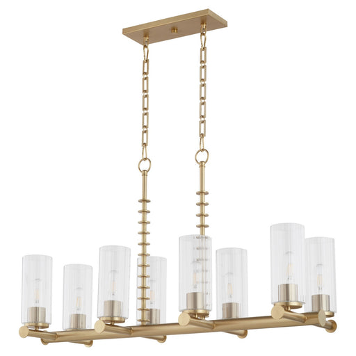 Myhouse Lighting Quorum - 651-8-80 - Eight Light Chandelier - Juniper - Aged Brass