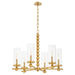 Myhouse Lighting Quorum - 660-6-80 - Six Light Chandelier - Lee Boulevard - Aged Brass