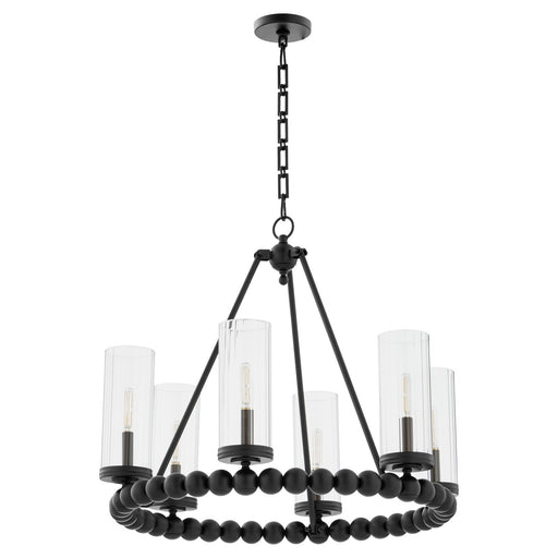 Myhouse Lighting Quorum - 661-6-59 - Six Light Chandelier - Lee Boulevard - Matte Black