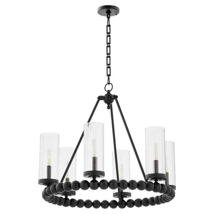 Myhouse Lighting Quorum - 661-6-59 - Six Light Chandelier - Lee Boulevard - Matte Black