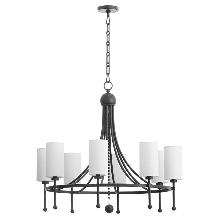 Myhouse Lighting Quorum - 664-8-59 - Eight Light Chandelier - Lee Boulevard - Matte Black