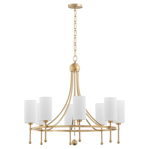 Myhouse Lighting Quorum - 664-8-80 - Eight Light Chandelier - Lee Boulevard - Aged Brass