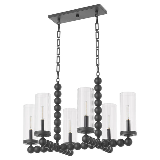 Myhouse Lighting Quorum - 665-6-59 - Six Light Chandelier - Lee Boulevard - Matte Black