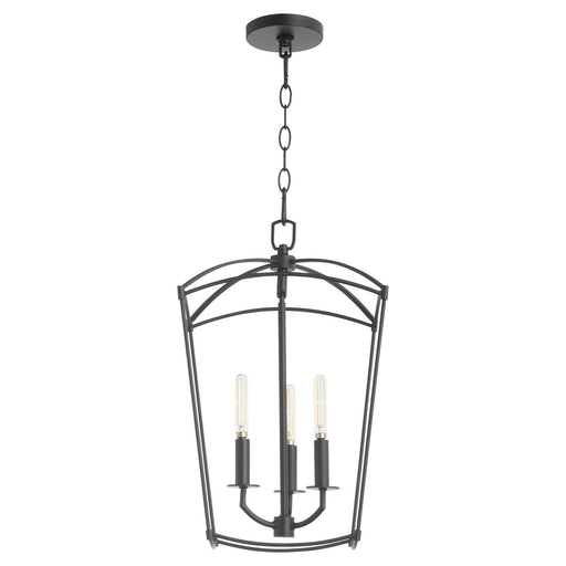 Myhouse Lighting Quorum - 6812-3-59 - Three Light Entry - Mantle - Matte Black