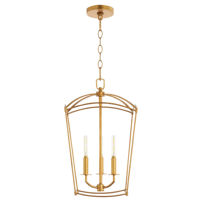 Myhouse Lighting Quorum - 6812-3-74 - Three Light Entry - Mantle - Gold Leaf