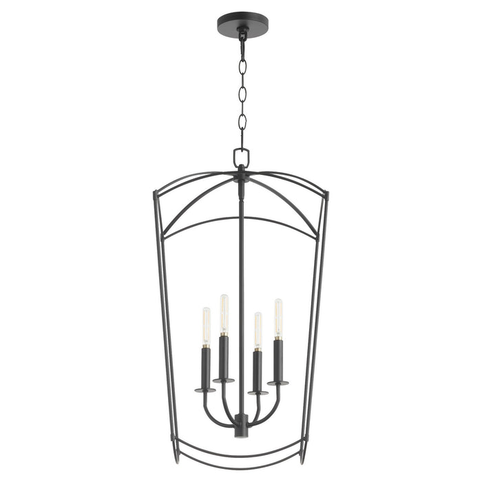 Myhouse Lighting Quorum - 6812-4-59 - Four Light Entry - Mantle - Matte Black