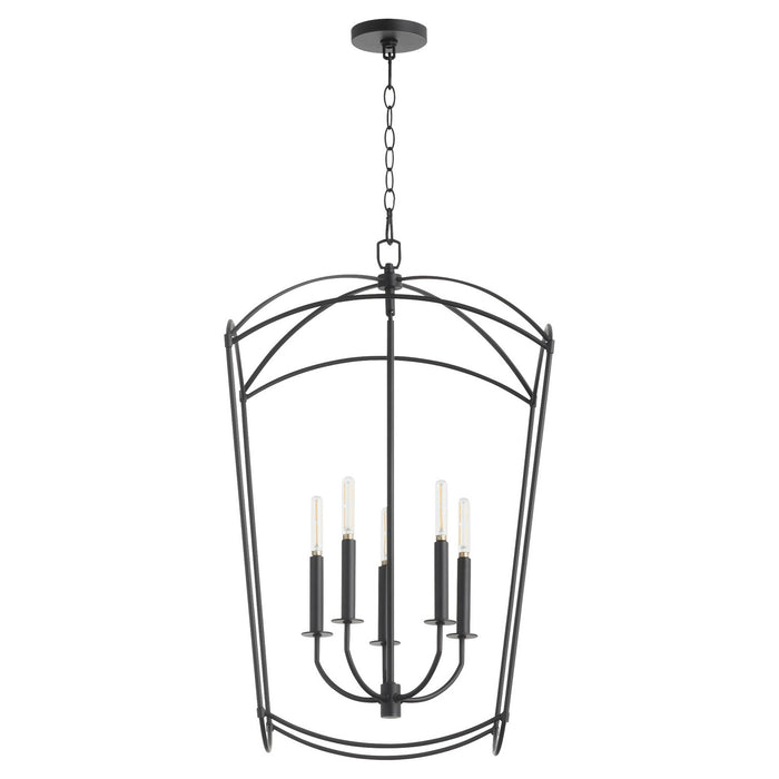 Myhouse Lighting Quorum - 6812-5-59 - Five Light Entry - Mantle - Matte Black