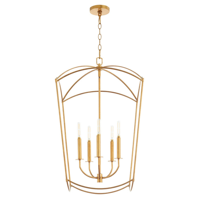 Myhouse Lighting Quorum - 6812-5-74 - Five Light Entry - Mantle - Gold Leaf