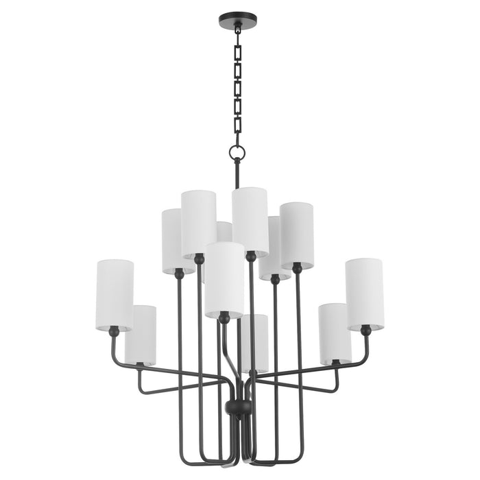 Myhouse Lighting Quorum - 698-12-59 - 12 Light Chandelier - Charlotte - Matte Black