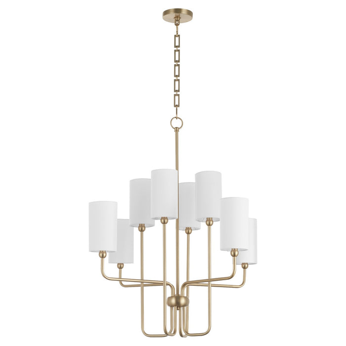 Myhouse Lighting Quorum - 698-8-80 - Eight Light Chandelier - Charlotte - Aged Brass