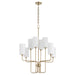 Myhouse Lighting Quorum - 698-8-80 - Eight Light Chandelier - Charlotte - Aged Brass