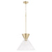 Myhouse Lighting Quorum - 8119-280 - One Light Pendant - Beldar - Aged Brass w/ Clear Glass