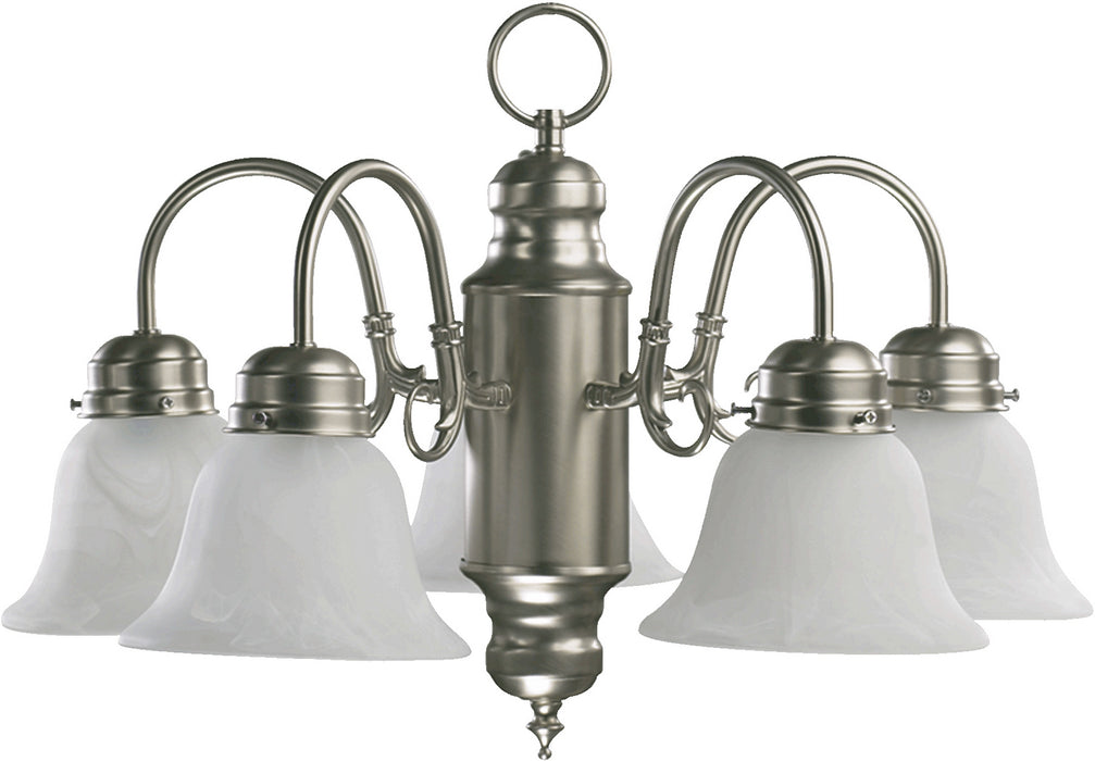 Myhouse Lighting Quorum - 6429-5-65 - Five Light Chandelier - 6429 Nooks - Satin Nickel